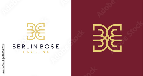 Beautiful letter BB infinity monogram in a very luxury and classy style, elegant letter B and B logo template for high-end brand personality