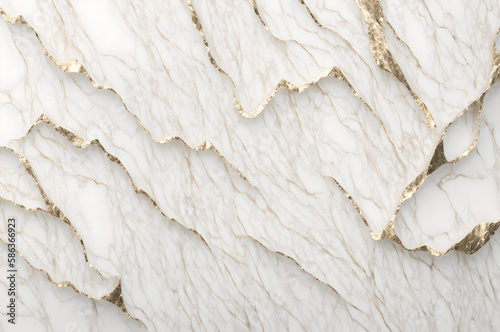 gold and white marble texture background, generative ai pattern design