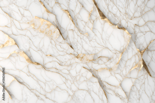 gold and white marble texture background, generative ai pattern design