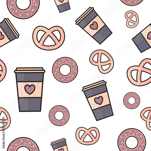 Breakfast seamless pattern