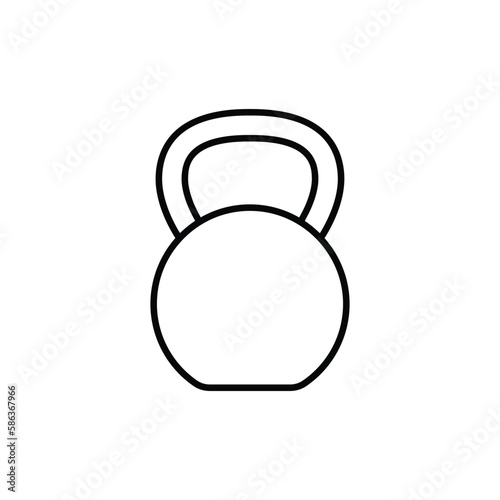 weightlifting icon. outline icon