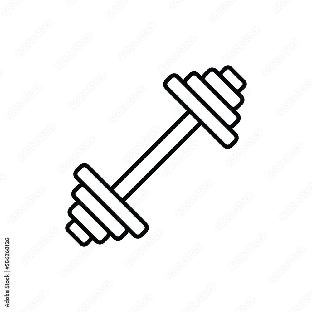 dumbbell icon. outline icon dumbbell icon. outline icon
