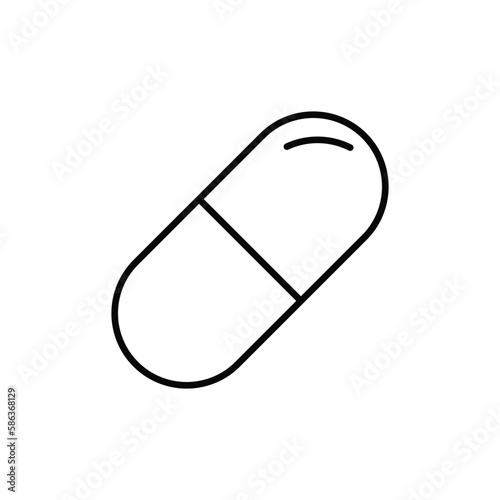 capsule icon. outline icon