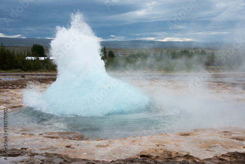 Amazing geyser in Iceland, Europe