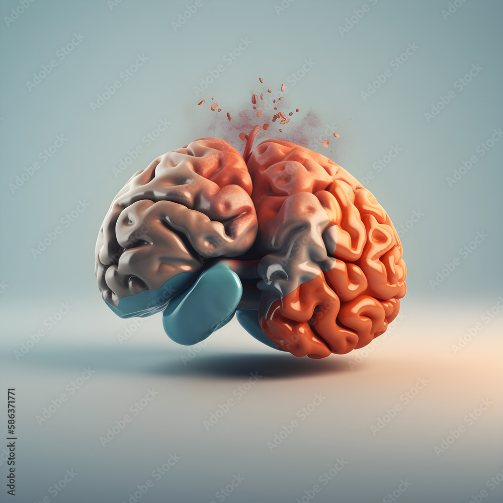 Generative Ai illustration. Medically accurate illustration,the brain Generative Ai illustration. Medically accurate illustration,the brain