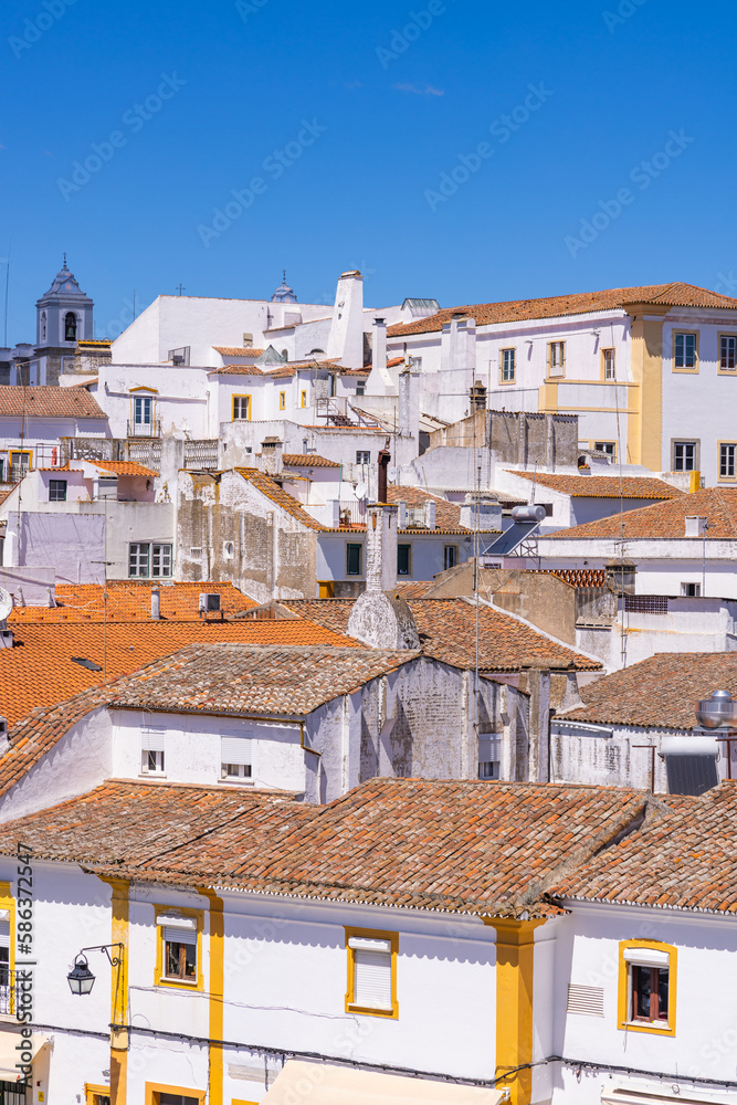 Rooftops in the town of Evora.