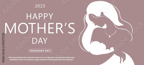 Happy Mother's Day. Happy mother's day poster or banner.