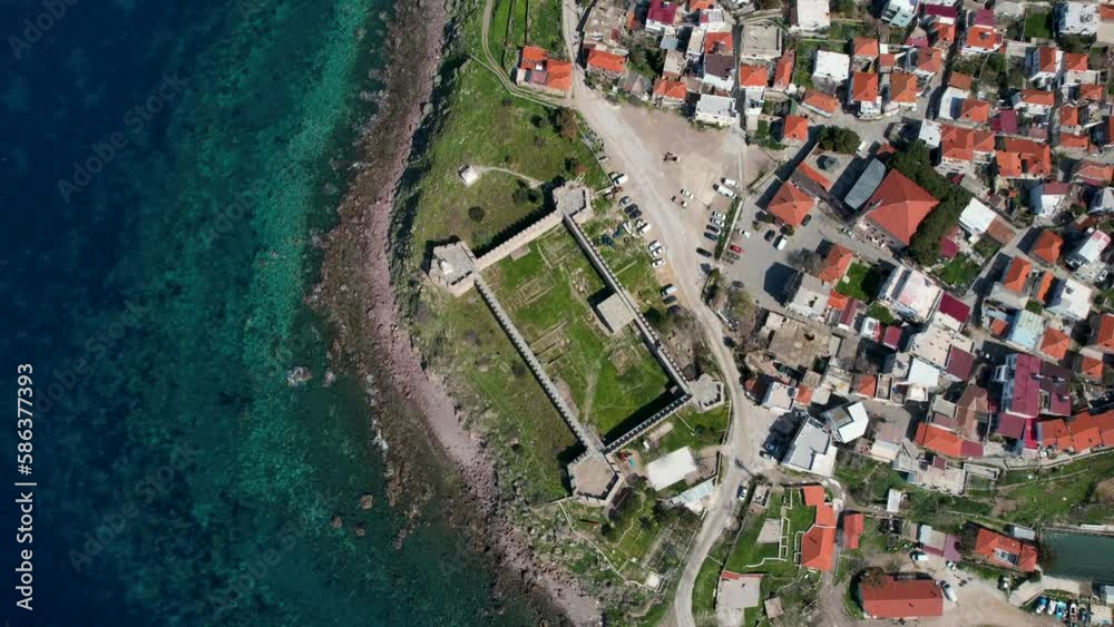 Taken with a drone in Babakale, Turkey's most extreme western point