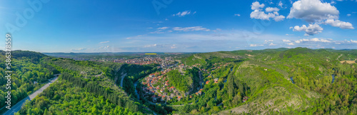 Panorama view of the bulgarian city lovech photo