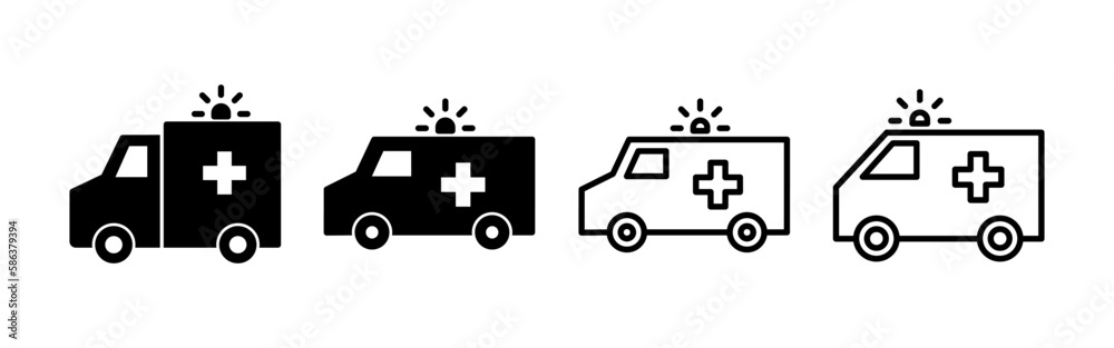 Ambulance icon vector for web and mobile app. ambulance truck sign and symbol. ambulance car Ambulance icon vector for web and mobile app. ambulance truck sign and symbol. ambulance car