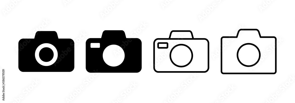 Camera icon vector for web and mobile app. photo camera sign and symbol. photography icon.