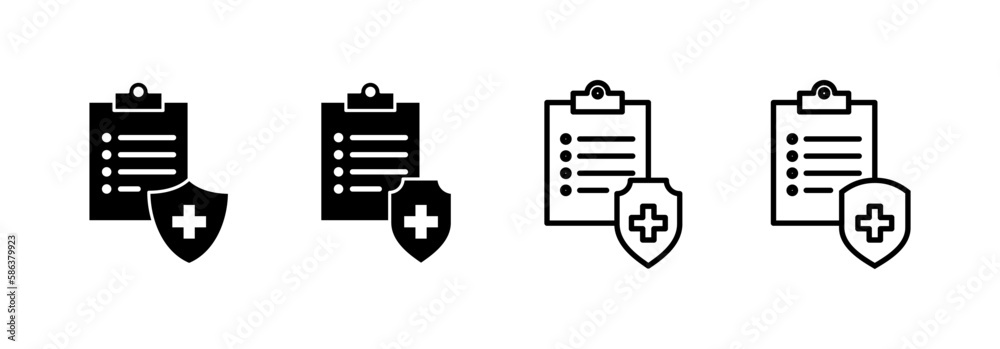 Medical insurance icon vector for web and mobile app. health insurance sign and symbol Medical insurance icon vector for web and mobile app. health insurance sign and symbol