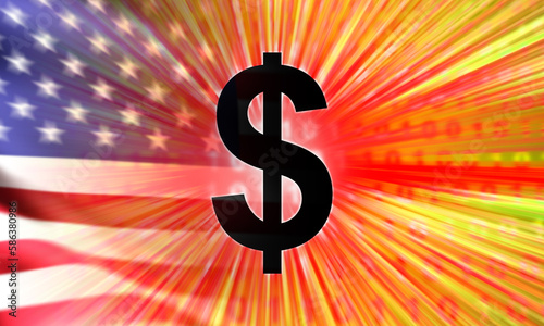 Digital dollar. USD symbol ...