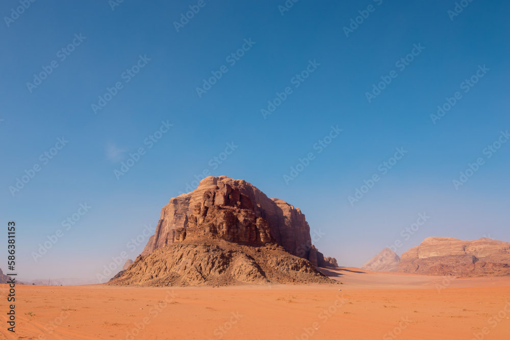 The landscape of Wadi Rum desert, Jordan