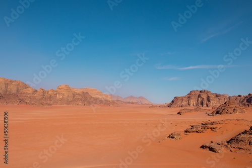 The landscape of Wadi Rum desert  Jordan
