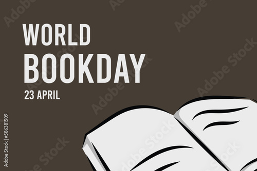 International bookday flyer background vector photo