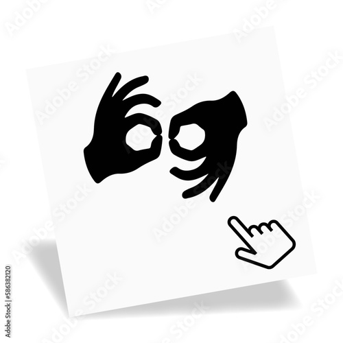 Logo langage des signes.