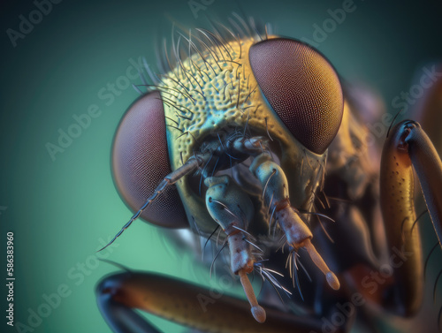Generative AI Macro of a fly © Wise