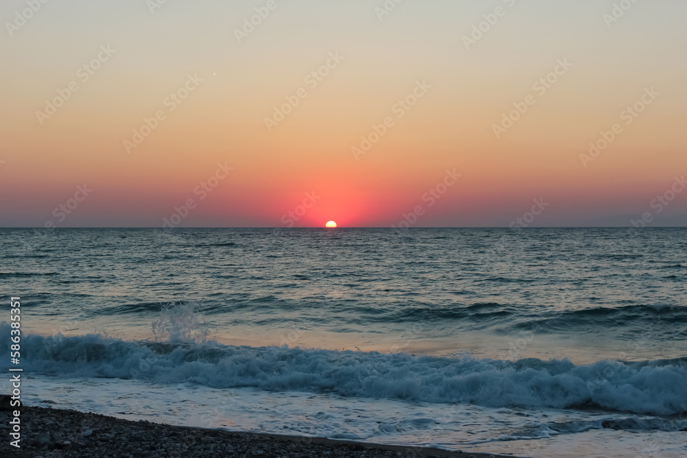 Sunset on Soroni Beach