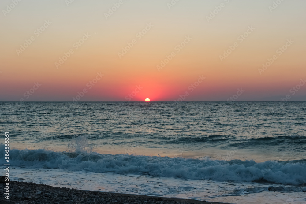 Fototapeta premium Sunset on Soroni Beach