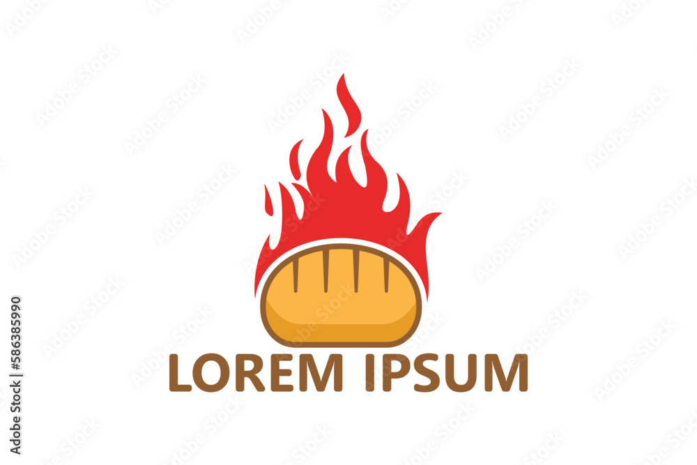 Hot bakery logo template design vector Hot bakery logo template design vector