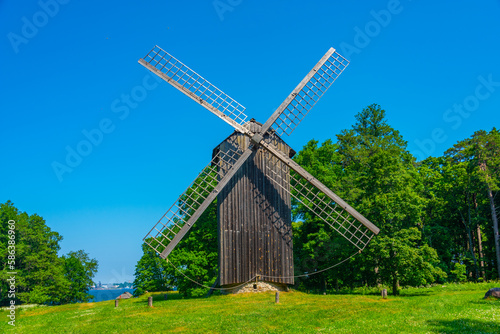 Wind mill at the Estonian Open Air Museum in Tallin