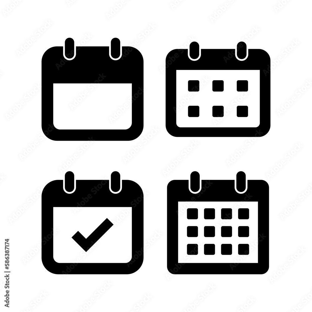 Calendar icon vector illustration. Calender sign and symbol. Schedule icon symbol Calendar icon vector illustration. Calender sign and symbol. Schedule icon symbol