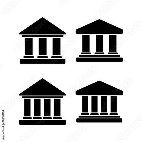 Bank icon vector illustration. Bank sign and symbol, museum, university