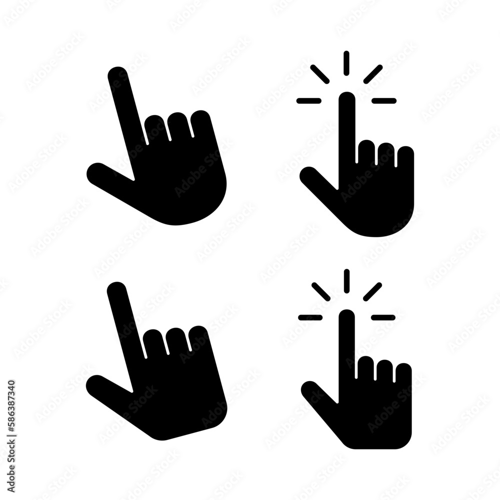 Fototapeta premium Hand cursor icon vector illustration. cursor sign and symbol. hand cursor icon clik