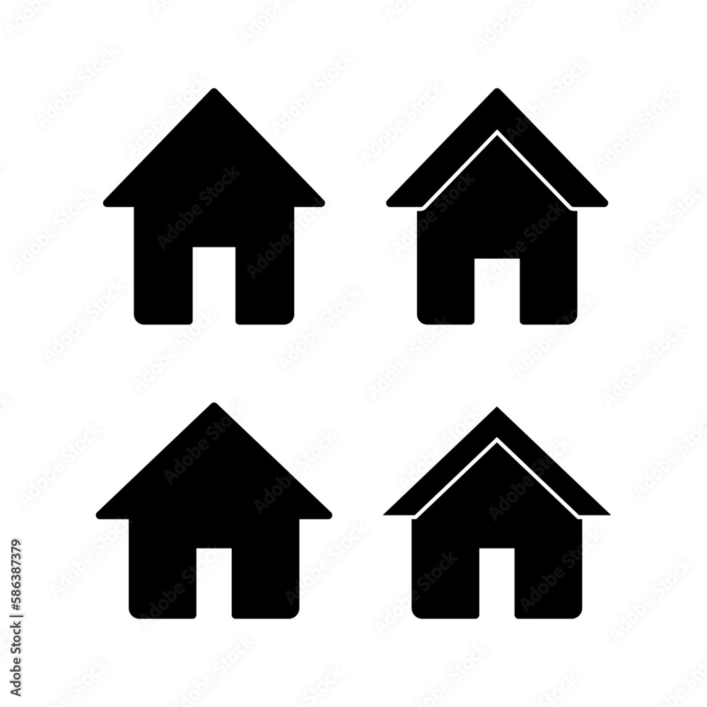 Home icon vector illustration. House sign and symbol Home icon vector illustration. House sign and symbol