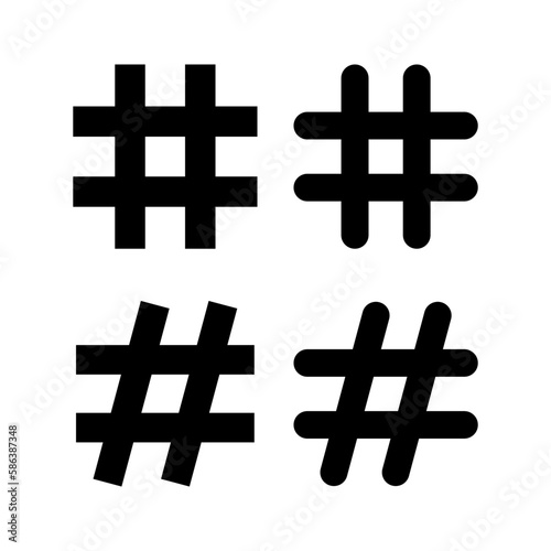 Hashtag icon vector illustration. hashtag sign and symbol