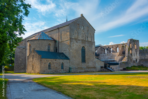 View of Haapsalu Castle in Estonia photo