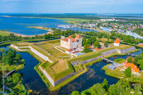 Panorama of Kuressaare Castle in Estonia photo