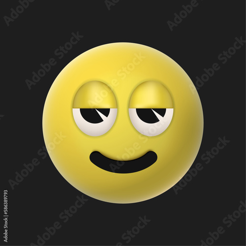3D Cool And Chill Smiley Face (ID: 586389793)