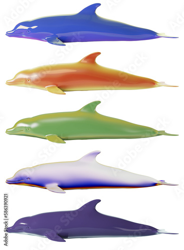 3D Rendering, Illustration Water Animal