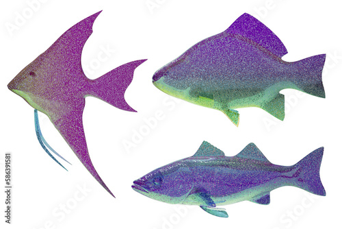 3D Rendering, Illustration Water Animal