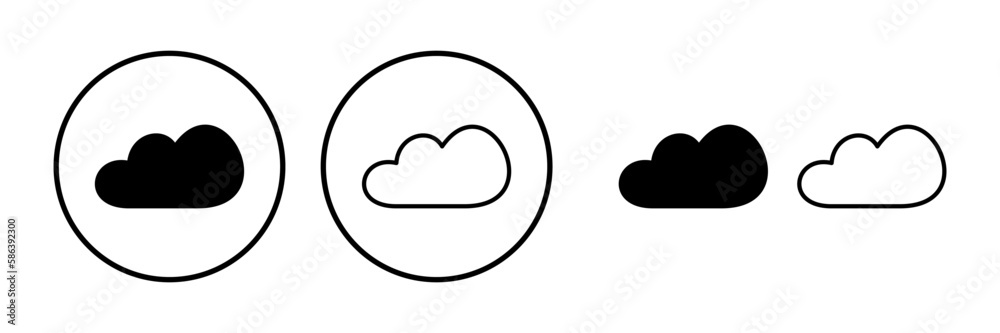 Cloud icon vector. cloud data. cloud services Cloud icon vector. cloud data. cloud services