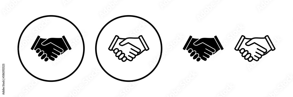 Hand shake icon vector. business handshake. contract agreement. partnership Hand shake icon vector. business handshake. contract agreement. partnership