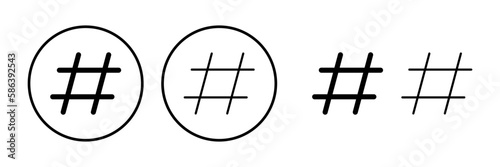Hashtag icon vector. hashtag simbols