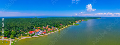 Colorful house at Lithuanian village Nida
