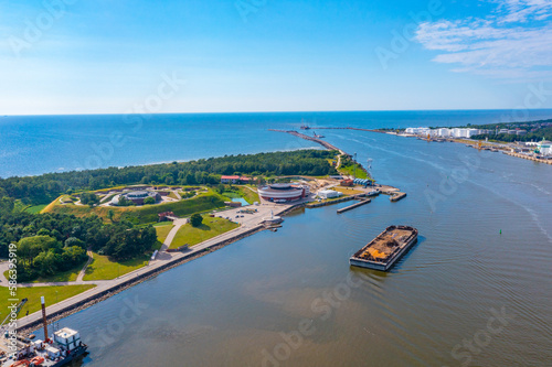 Aerial view of the Lithuanian Sea Museum in Smiltyne photo