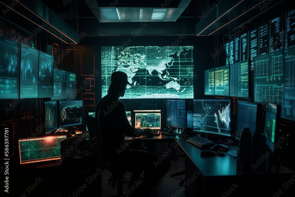 A hacker's lair A hacker's lair