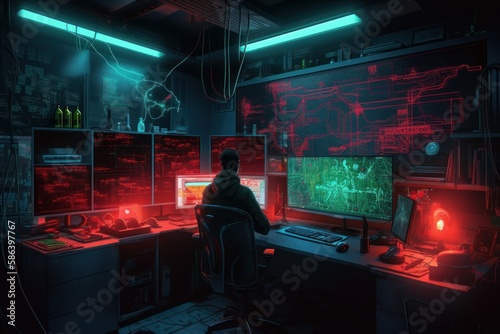 A hacker's lair
