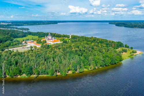 Panorama view of Pazaislis Monastery and church in Kaunas, Lithuania photo