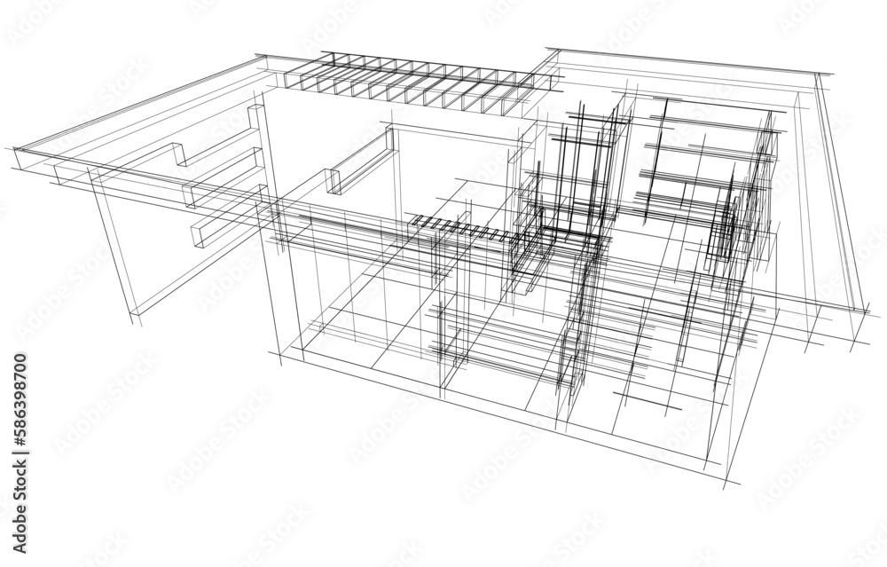 architectural sketch of a house architectural sketch of a house
