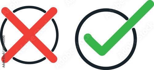 Right and wrong icon illustration