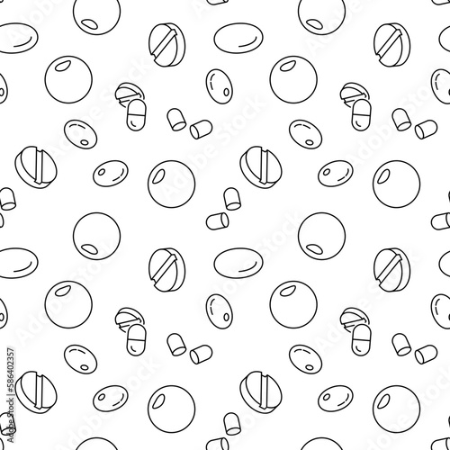 Meds Seamless Pattern for Printing and Wrapping