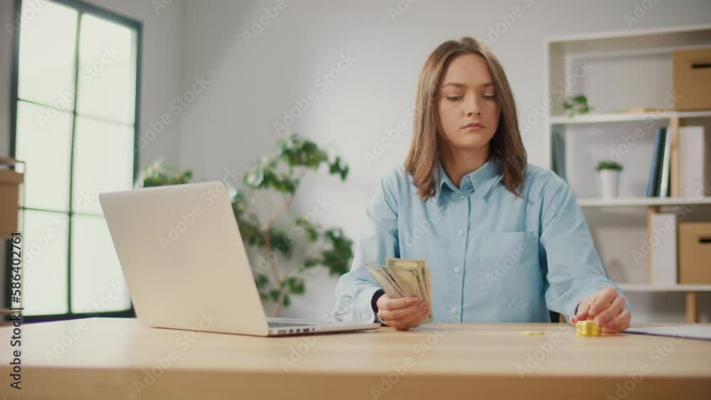Woman Freelancer Holds Gold BTC Coins at Home, Successful Developer Programmer. Woman Stock Trader Earning Bitcoins After Online Monitoring Trading Operations. Increasing Wealth, Financial Prosperity. Woman Freelancer Holds Gold BTC Coins at Home, Successful Developer Programmer. Woman Stock Trader Earning Bitcoins After Online Monitoring Trading Operations. Increasing Wealth, Financial Prosperity.