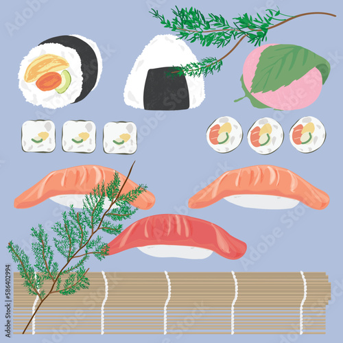 set of sushi