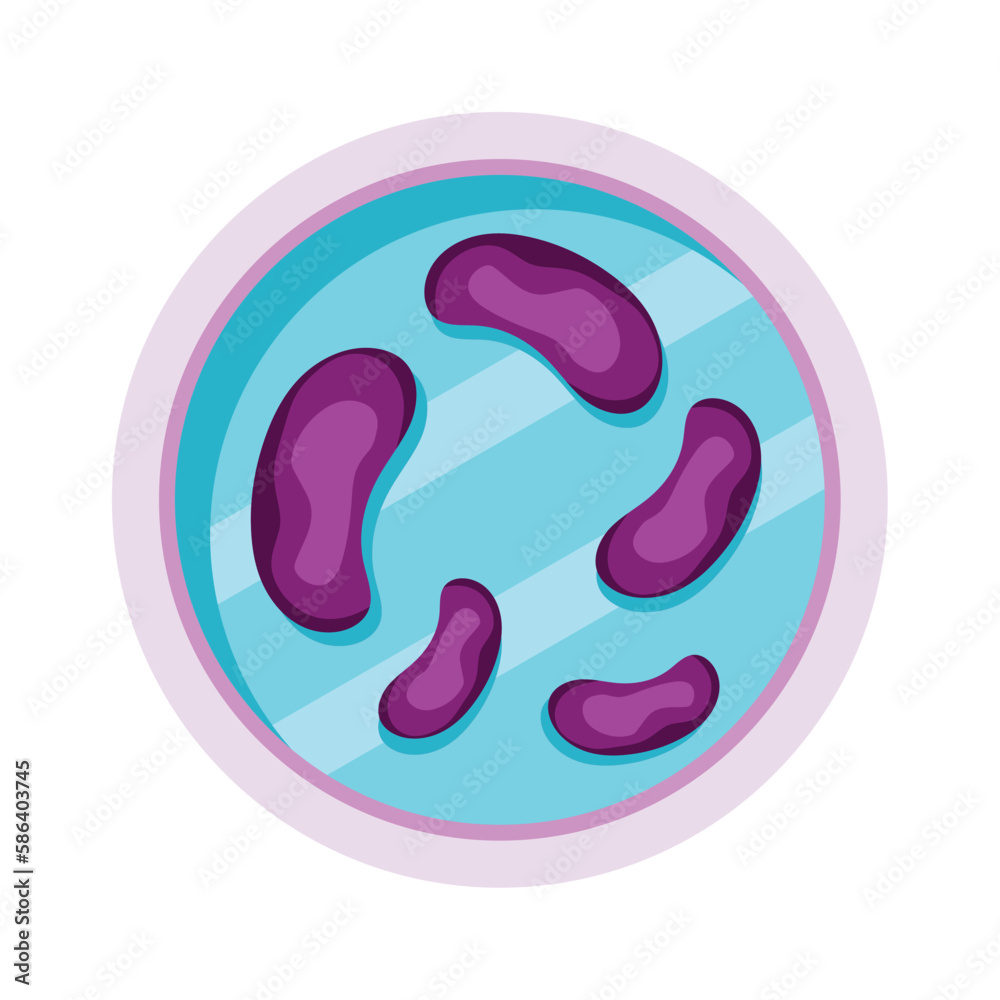 biology icon of bacteria biology icon of bacteria